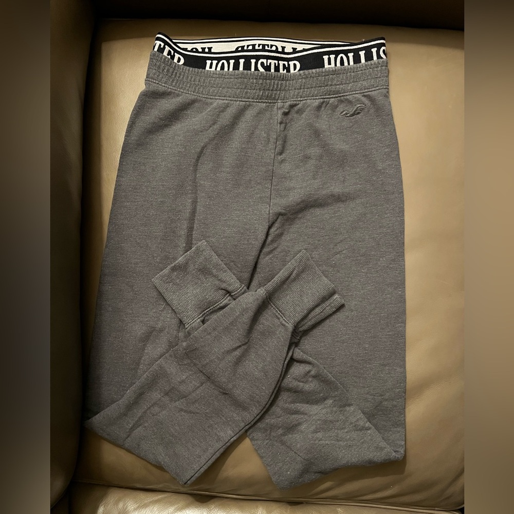 Hollister Logo Waistband Women's Gray Joggers - Picture 4 of 13